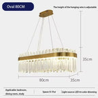 Aurielle™ Modern Crystal LED Chandelier – Luxury Gold Pendant Light Luminescense