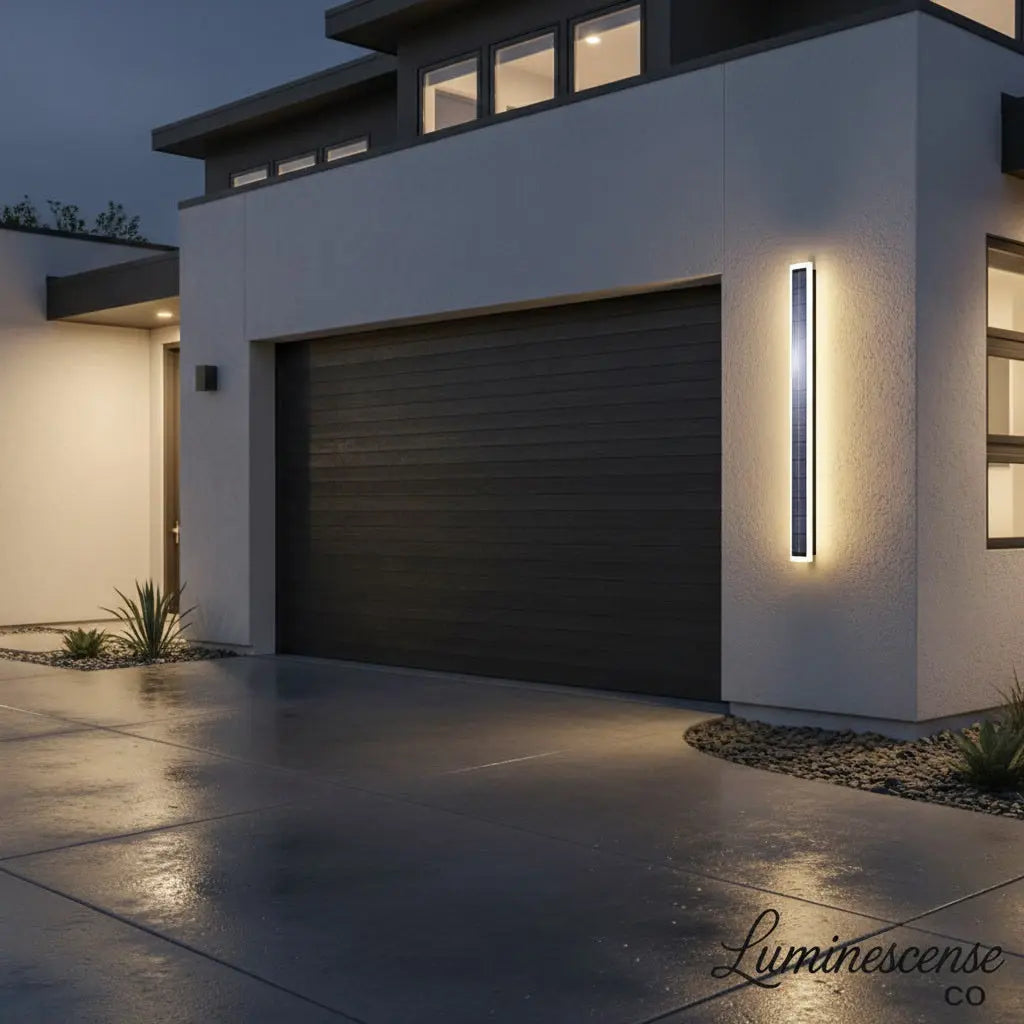SolarGlow™ Linear Wall Light — Modern Solar-Powered Exterior Accent Lighting Luminescense