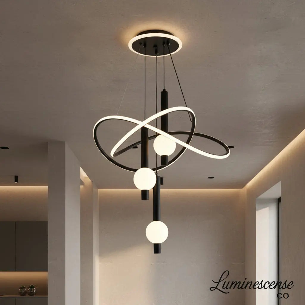 HelixAura™ Modern LED Pendant Chandelier – Sculptural Spiral Ceiling Chandelier Luminescense