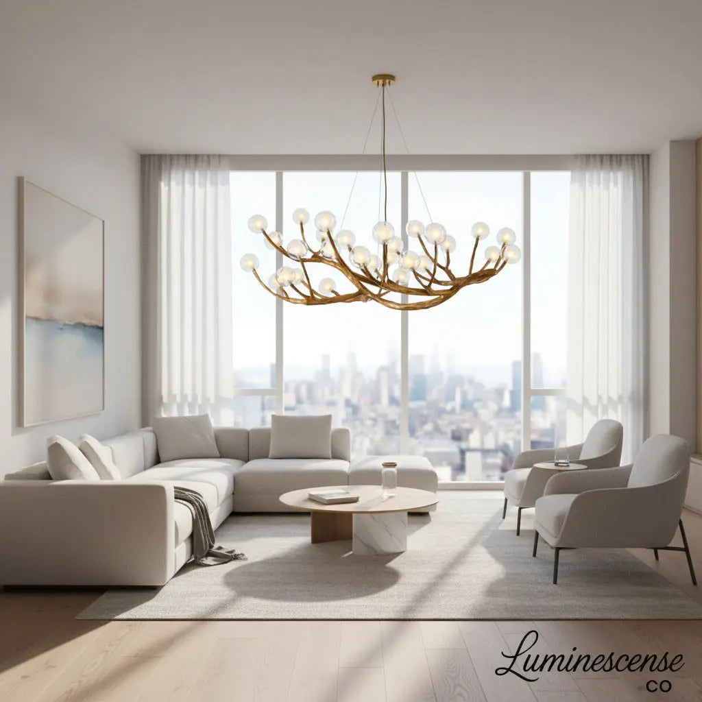 AuroraBranch™ Luxury Glass Bubble Chandelier Luminescense