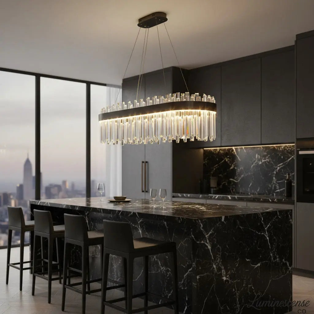 Aurielle™ Modern Crystal LED Chandelier – Luxury Gold Pendant Light Luminescense