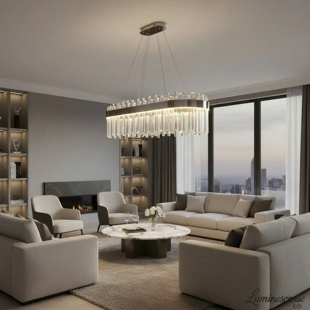 Aurielle™ Modern Crystal LED Chandelier – Luxury Gold Pendant Light Luminescense