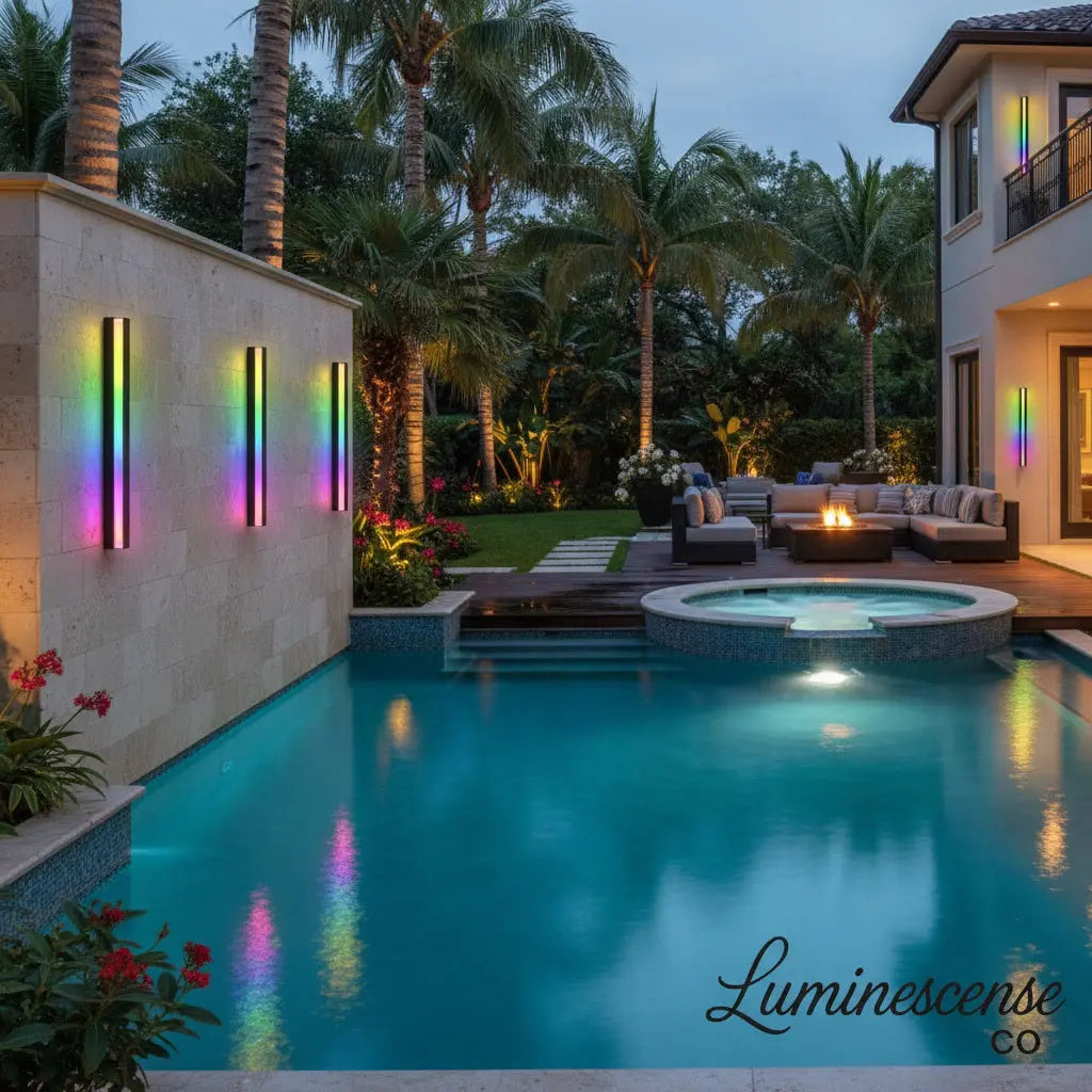 The Chroma Line™ Smart RGB Linear Wall Sconce | Waterproof IP65 Modern LED Bar | App-Controlled Mood Light Luminescense