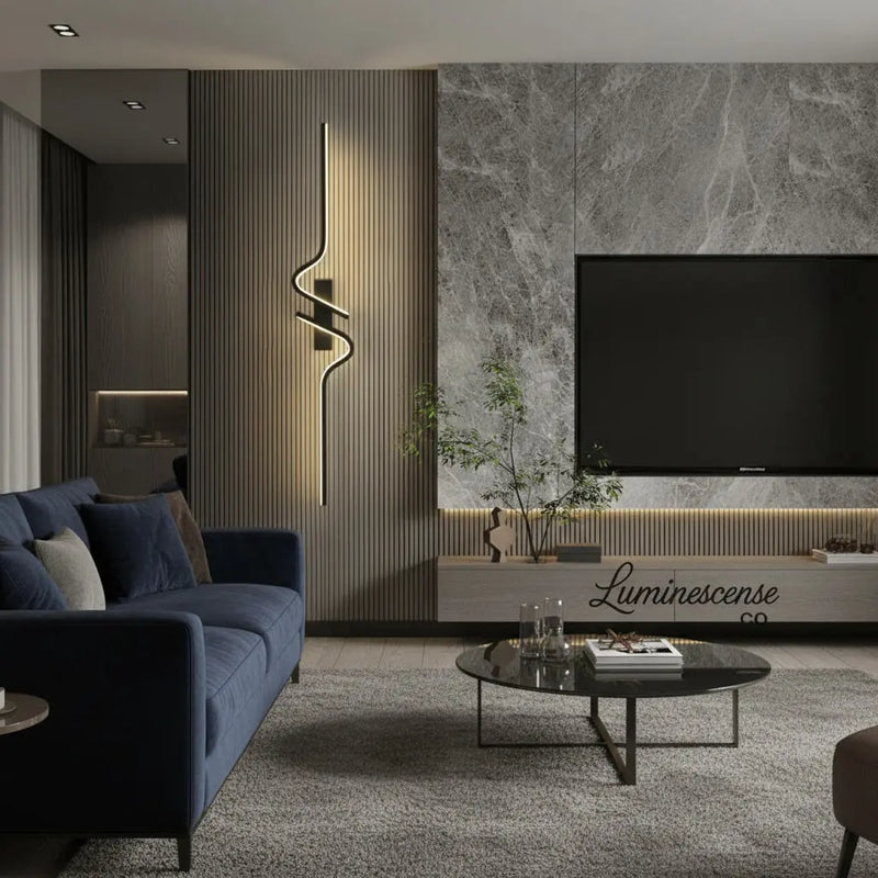 LumiSculpt™ Modern LED Artistic Wall Light – Minimalist Curved Accent Lighting Luminescense