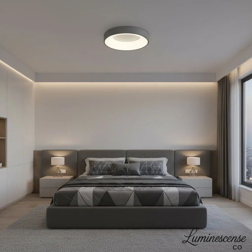 HaloLine™ Ultra-Slim LED Flush Mount Ceiling Light – Modern Round Aluminum Fixture Luminescense