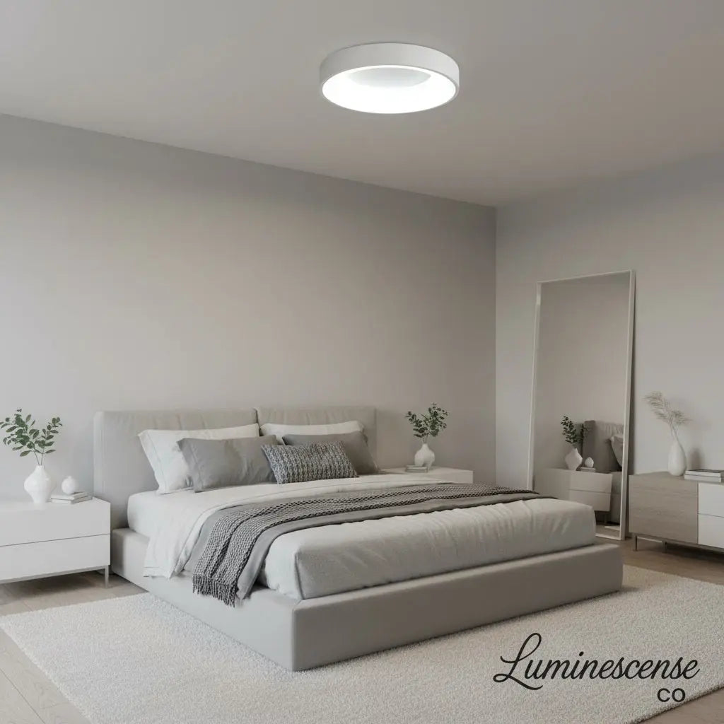 HaloLine™ Ultra-Slim LED Flush Mount Ceiling Light – Modern Round Aluminum Fixture Luminescense