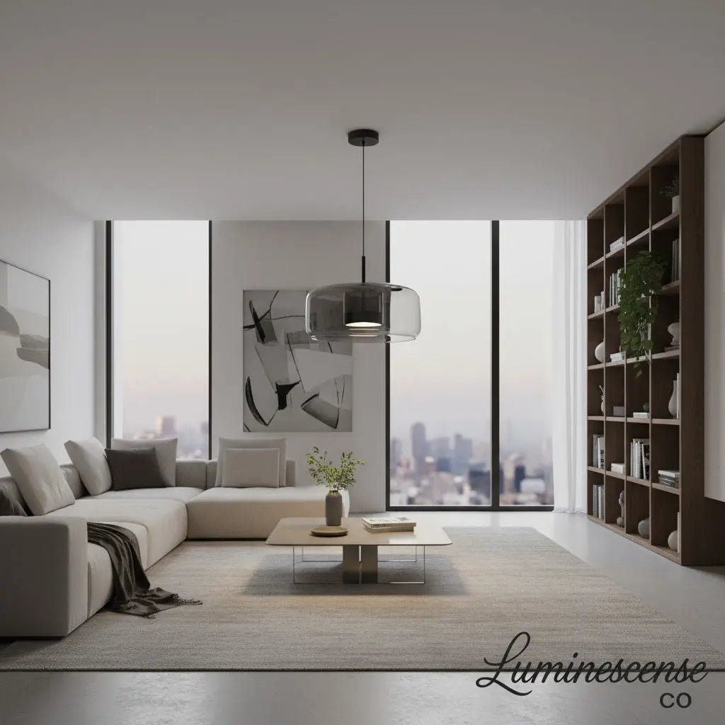 HaloNest™ Hand-Blown Glass Pendant Light – Modern Nordic Ceiling Lamp with Warm LED Glow Luminescense