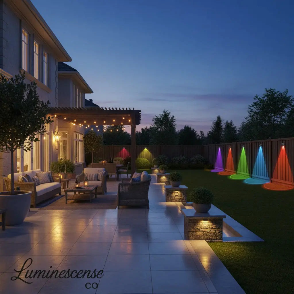 LumaFence™ Solar LED Fence Lights (4-Pack / 6-Pack) – Outdoor RGB Wall & Garden Accent Lighting Luminescense