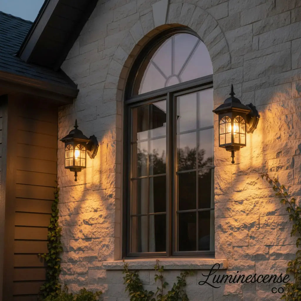 VintageLux™ Solar Outdoor Wall Lantern – Waterproof European-Style Solar Exterior Wall Light Luminescense