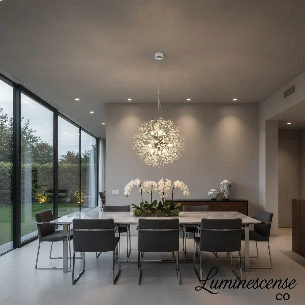 Stellara™ Firework Crystal Chandelier – Modern Luxury LED Pendant Light Luminescense