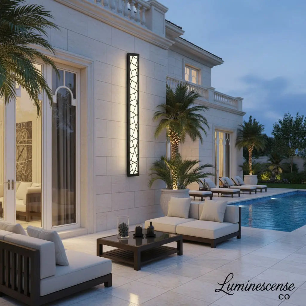 Auralux™ Linear Wall Outdoor Wall Light – P65 Waterproof Glass Sconce Luminescense