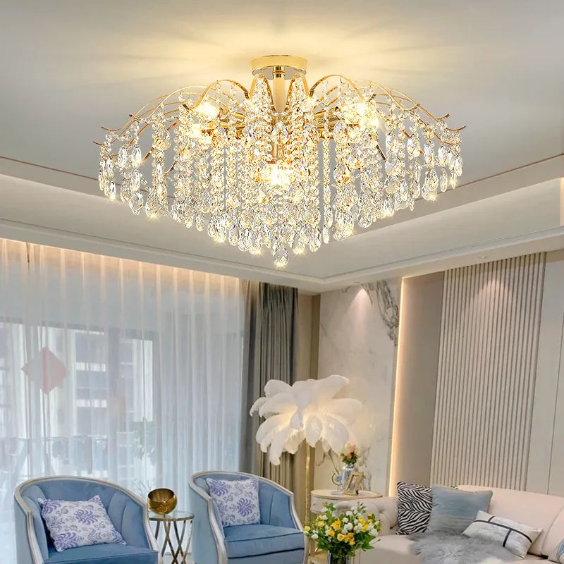 Modern Crystal Ceiling Light