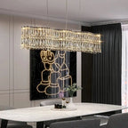 Crystella Modern Luxury LED Crystal Flush-Mount Chandelier Luminescense