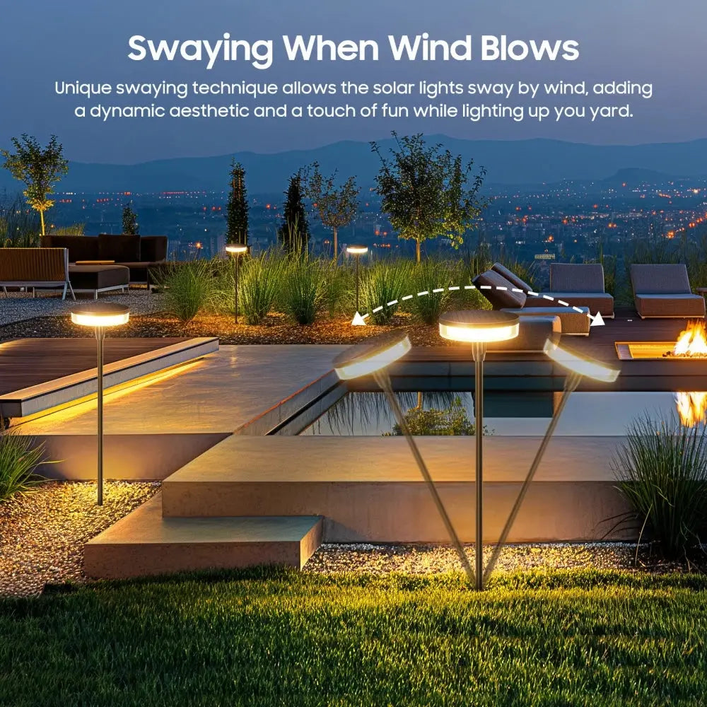 LumiSway™ Solar Swaying Garden Lights – Wind-Responsive LED Landscape Stakes, IP65 Waterproof Outdoor Pathway Lighting Luminescense