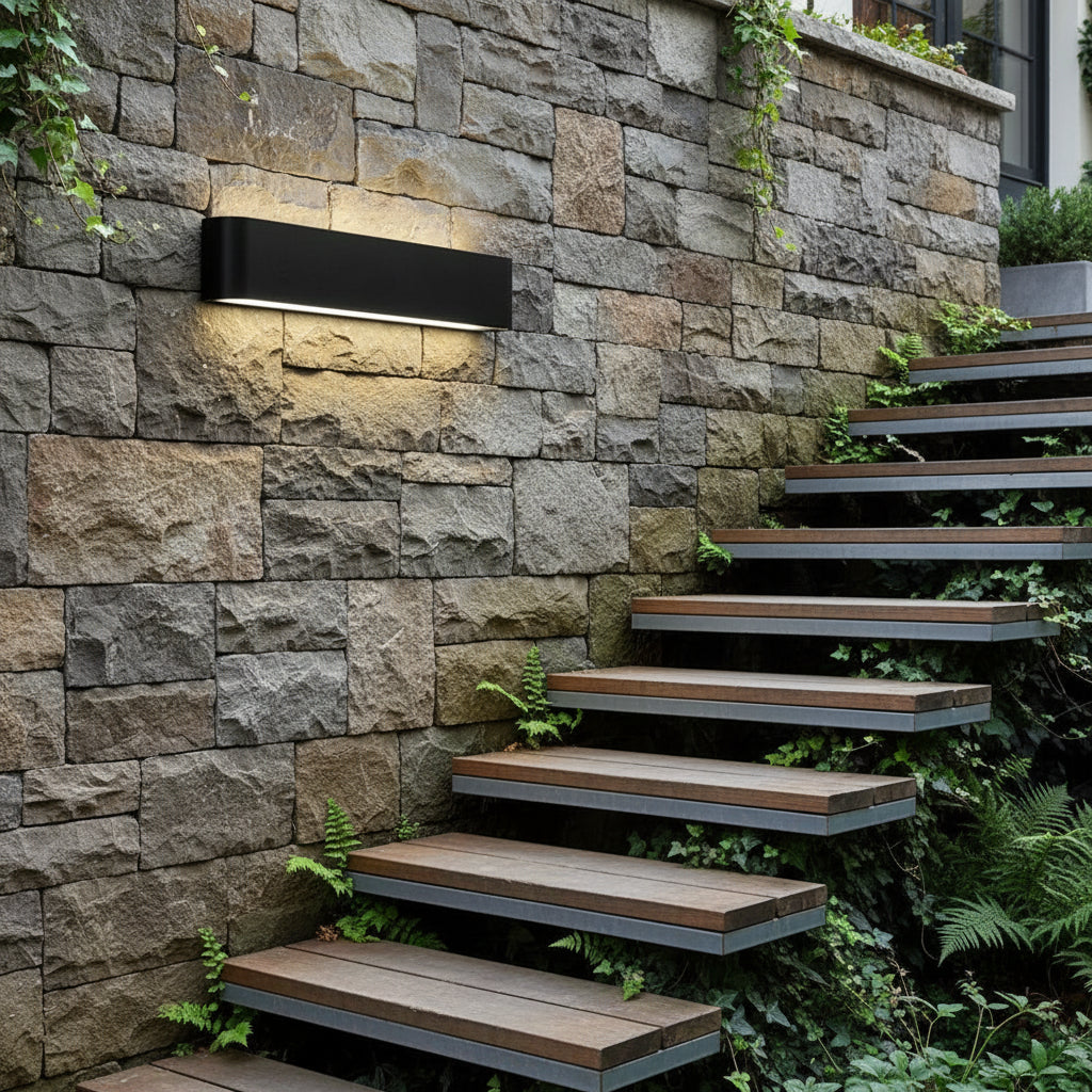 GlowHome Modern Wall Sconce Light Outdoor