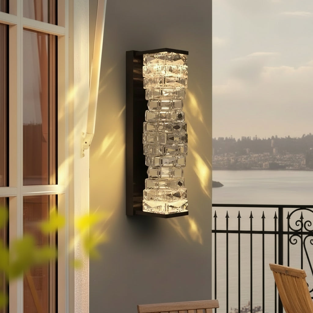 Crystal Outdoor Wall Sconce