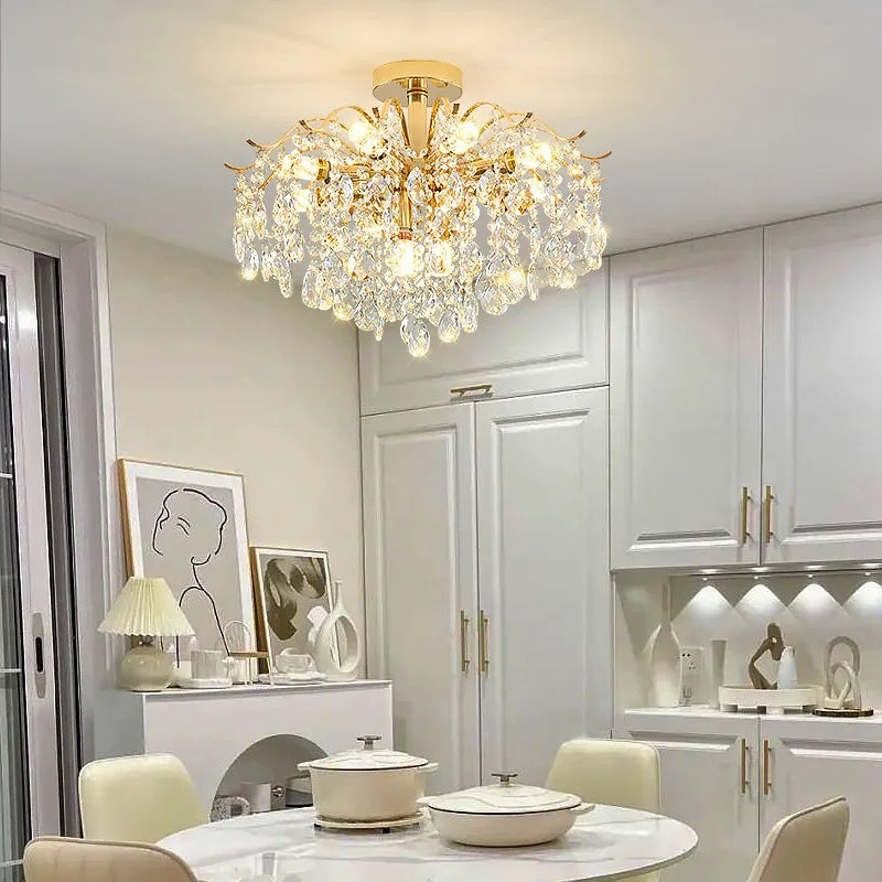 Modern Crystal Ceiling Light