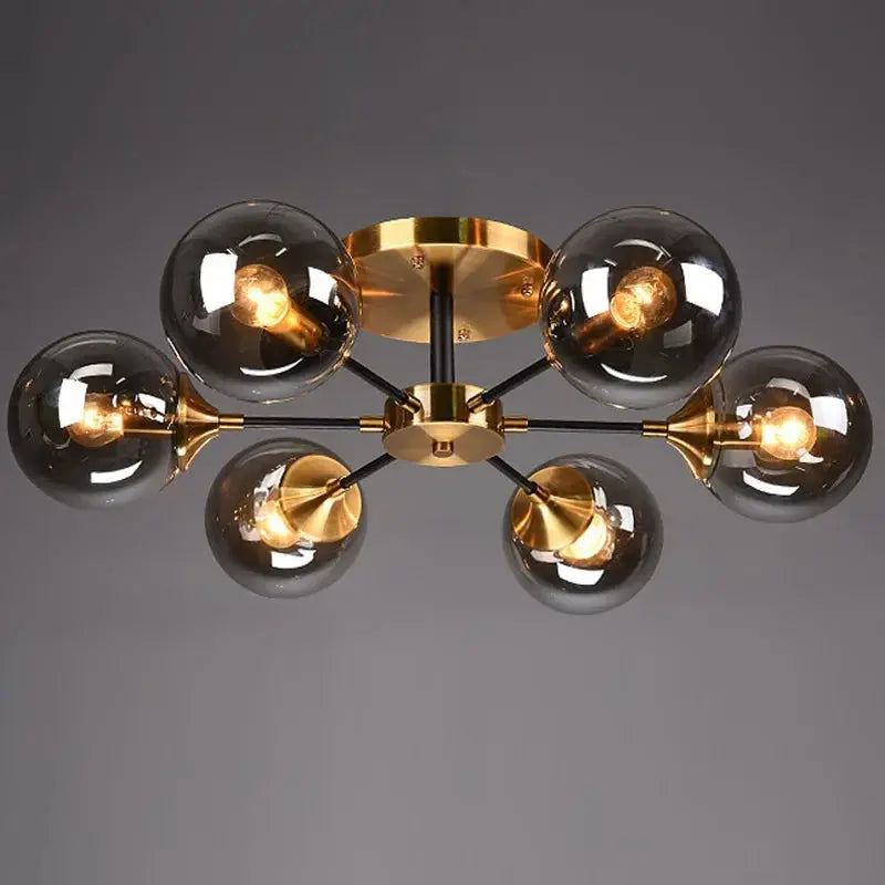 Orbitalis™ Multi-Arm Glass Chandelier - Modern Glass Orb Style Bulb Light Luminescense