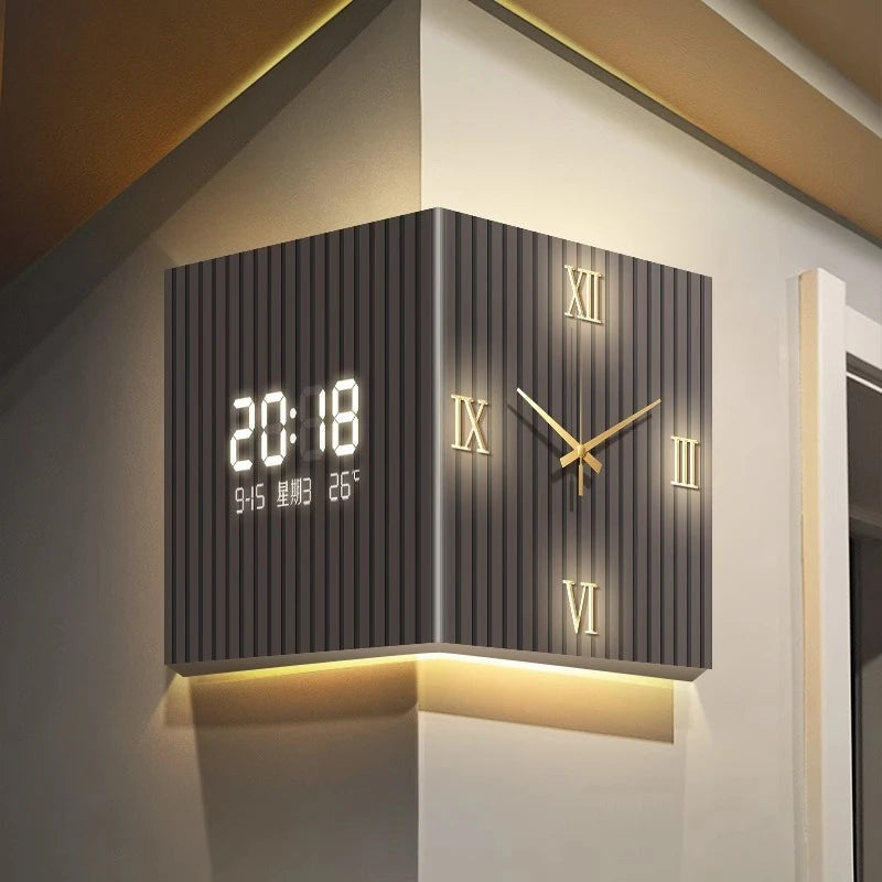 GlowFrame Corner Wall Clock