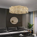 Crystella Modern Luxury LED Crystal Flush-Mount Chandelier Luminescense
