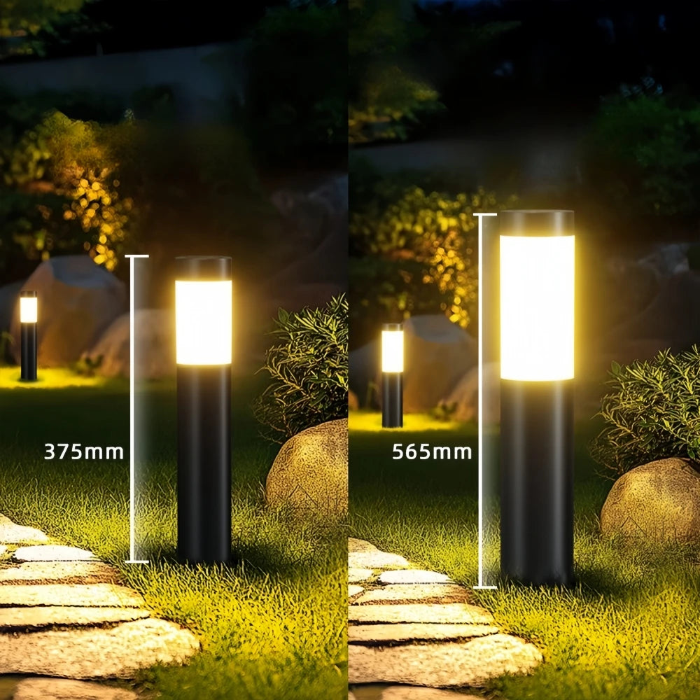 Solar Glow Stainless Steel Pathway Lights