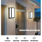 Vantor™ Modern Outdoor Waterproof LED Wall Scone Light with Radar Motion Sensor Luminescense