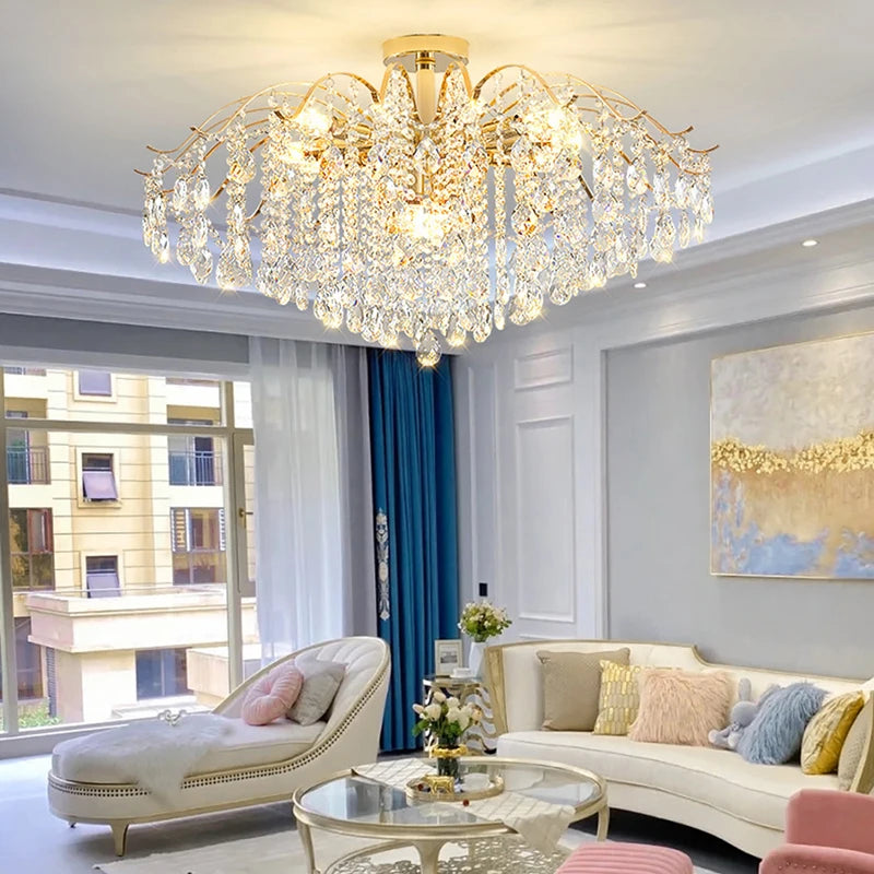 Modern Crystal Ceiling Light