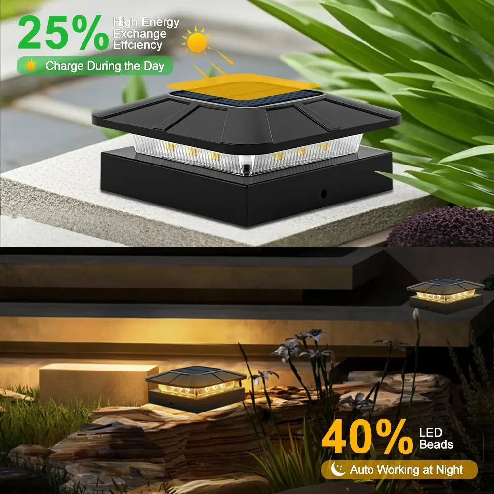 Solar Fence Post Cap Light – IP65 Waterproof LED Solar Post Light Luminescense