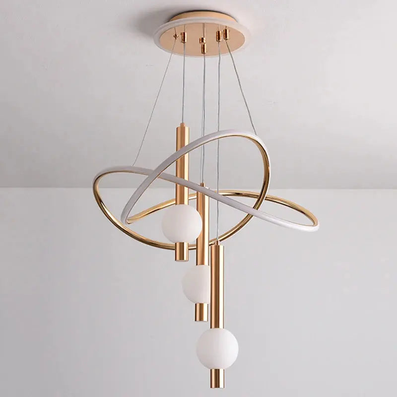 HelixAura™ Modern LED Pendant Chandelier – Sculptural Spiral Ceiling Chandelier Luminescense