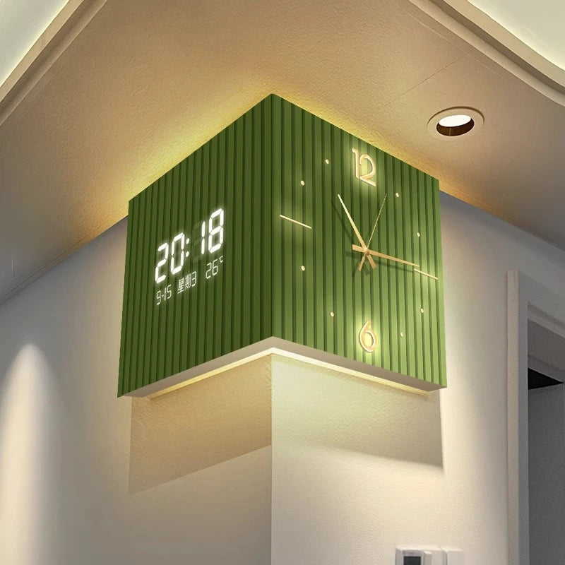GlowFrame Corner Wall Clock