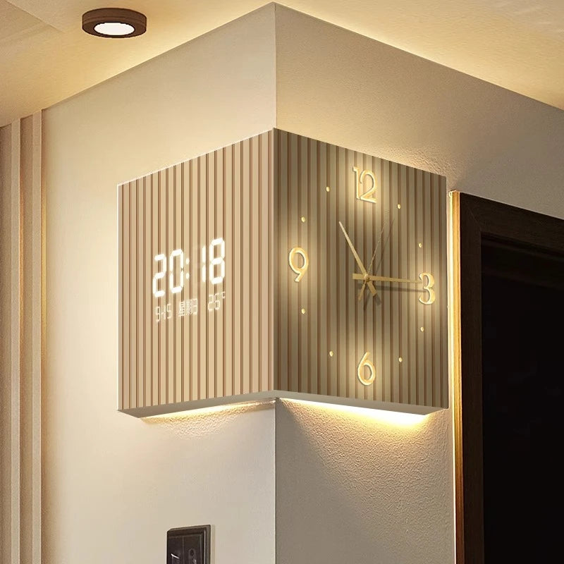 GlowFrame Corner Wall Clock