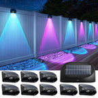 LumaFence™ Solar LED Fence Lights (4-Pack / 6-Pack) – Outdoor RGB Wall & Garden Accent Lighting Luminescense