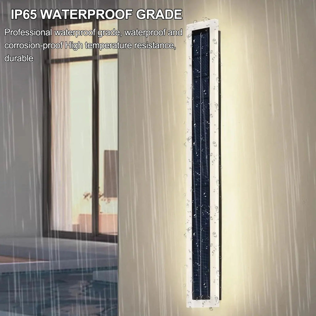 SolarGlow™ Linear Wall Light — Modern Solar-Powered Exterior Accent Lighting Luminescense