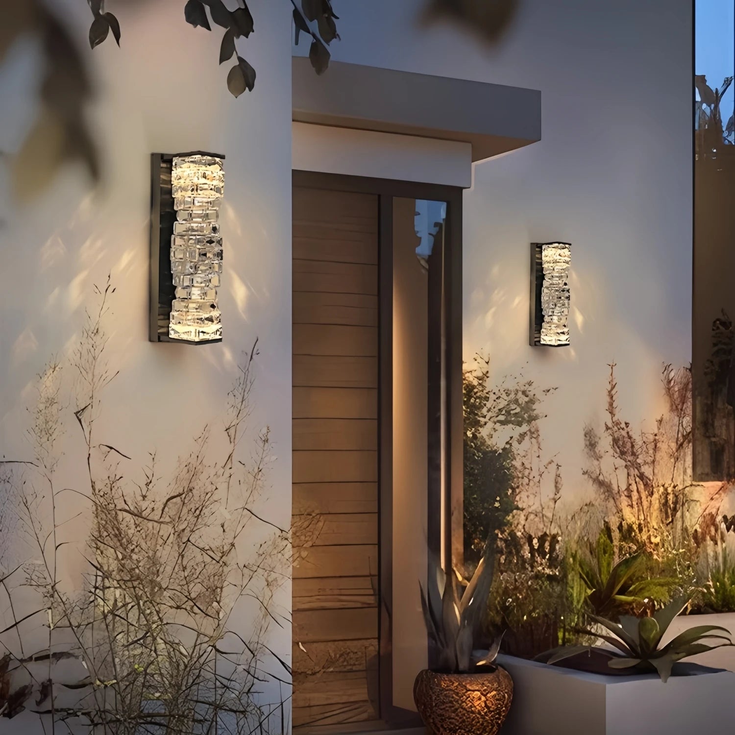 Crystal Outdoor Wall Sconce