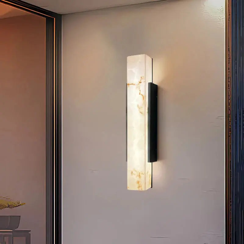 MarbellaLux™ Modern Marble LED Wall Sconce – Luxury Minimalist Vertical Accent Light Luminescense