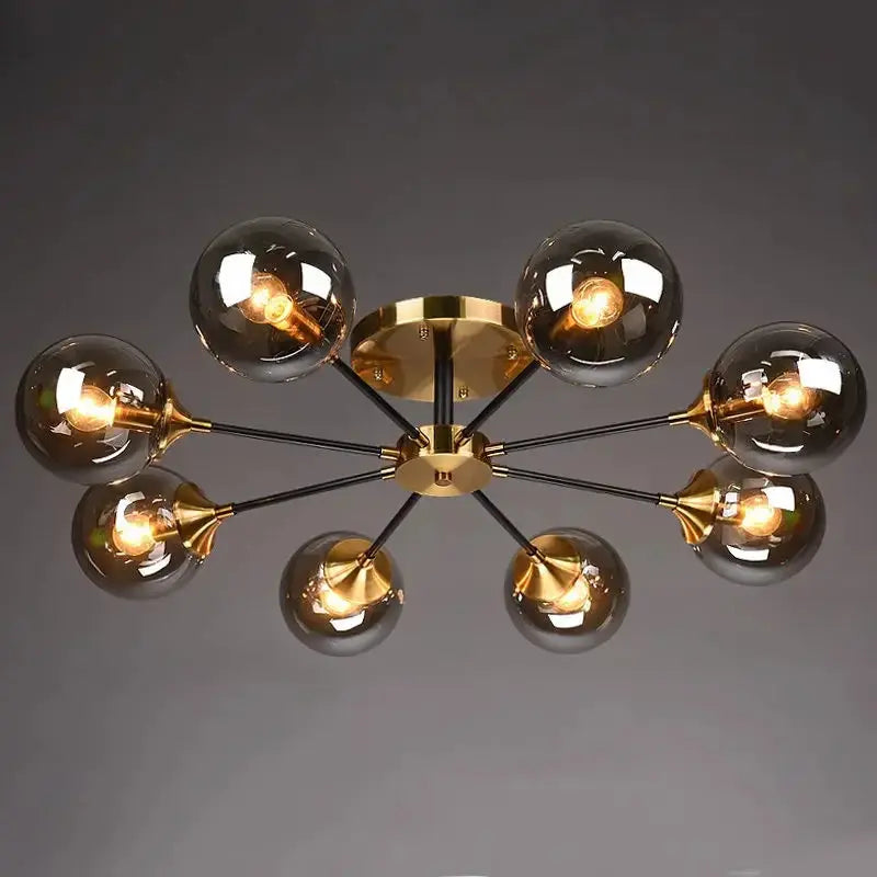 Orbitalis™ Multi-Arm Glass Chandelier - Modern Glass Orb Style Bulb Light Luminescense