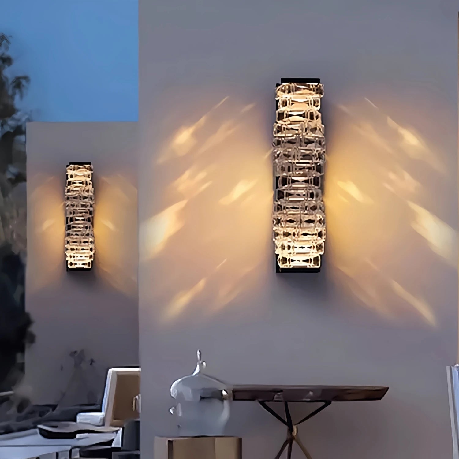 Crystal Outdoor Wall Sconce