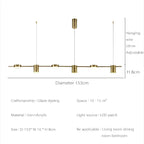 AureliaBeam™ Modern Nordic Linear LED Chandelier – Adjustable Multi-Head Pendant Light Luminescense