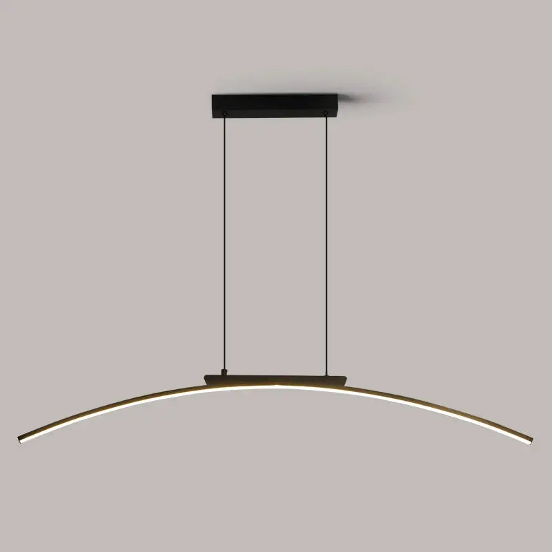 ArcLinea™ Curved Linear LED Pendant Light – Modern Pendant Chandelier Luminescense