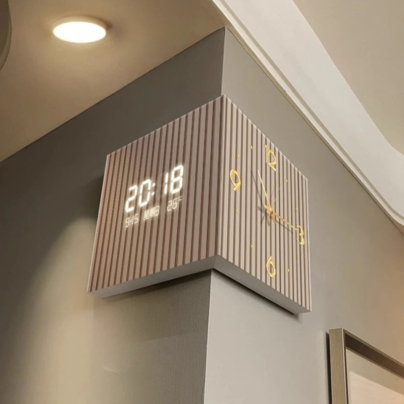 GlowFrame Corner Wall Clock