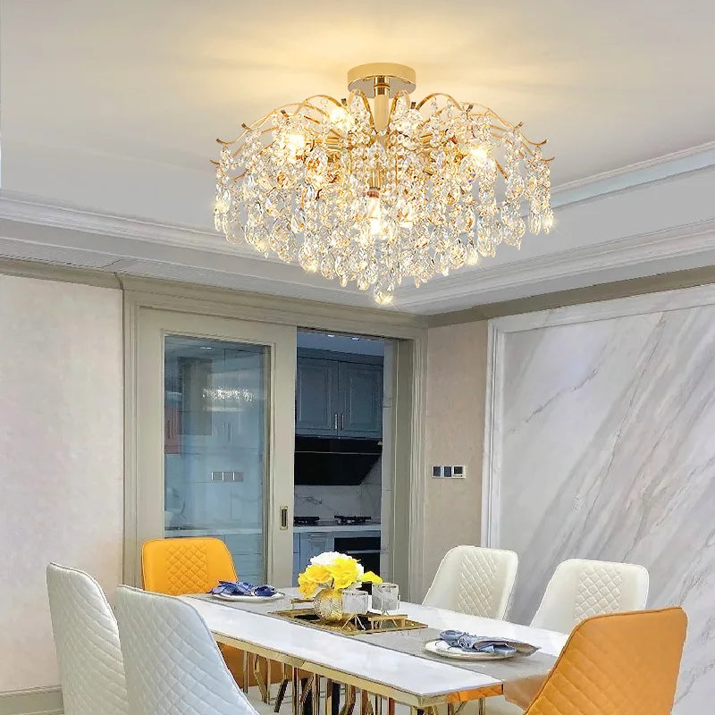 Modern Crystal Ceiling Light