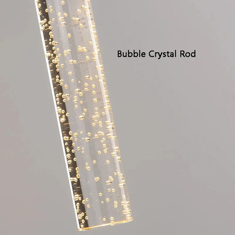 Aurielle™ Nordic Bubble Crystal LED Wall Sconce – Luxury Vertical Rod Accent Light Luminescense