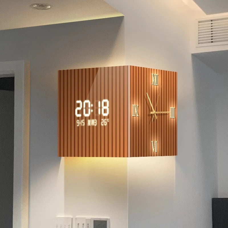 GlowFrame Corner Wall Clock