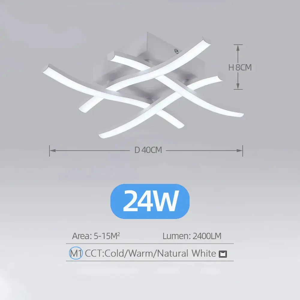 HashTag™ Modern LED Ceiling Light – Sculptural Wave Flush Mount Luminescense